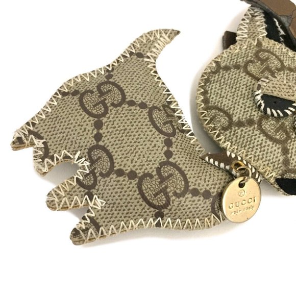 Gucciori Dog GG Logo Canvas Leather Key Holder - Picture 2 of 8